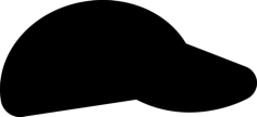 Profile Black Cap Line Art Svg Vector, Free Vectors File